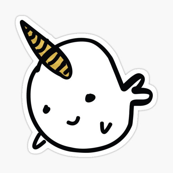 Item preview, CUTE NARWHAL - GOLD HORN designed and sold by Character Assassination.