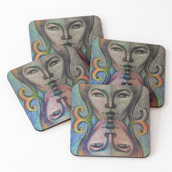 Item preview, Woman Face Drawing Colored Pencils Hand Made designed and sold by AlfiyaKircheva.