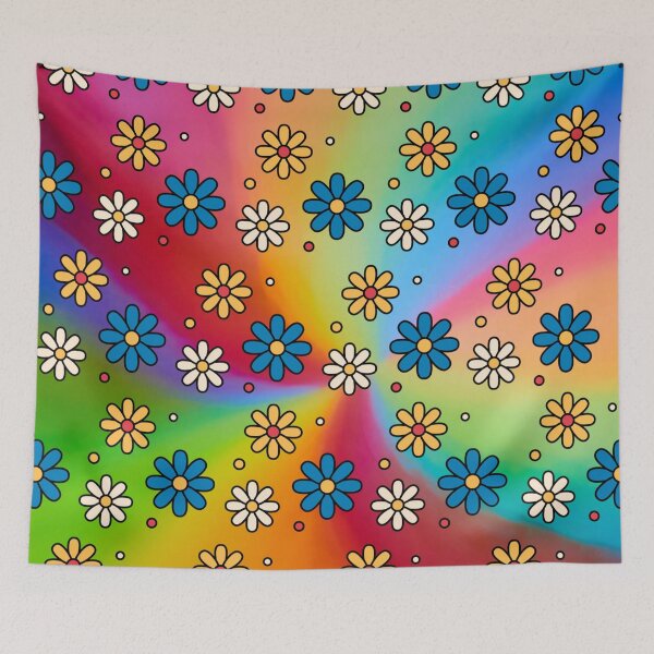 Item preview, Psychedelic Daisy Dreamscape Floral Colorful Design designed and sold by LolaVivaGigi.