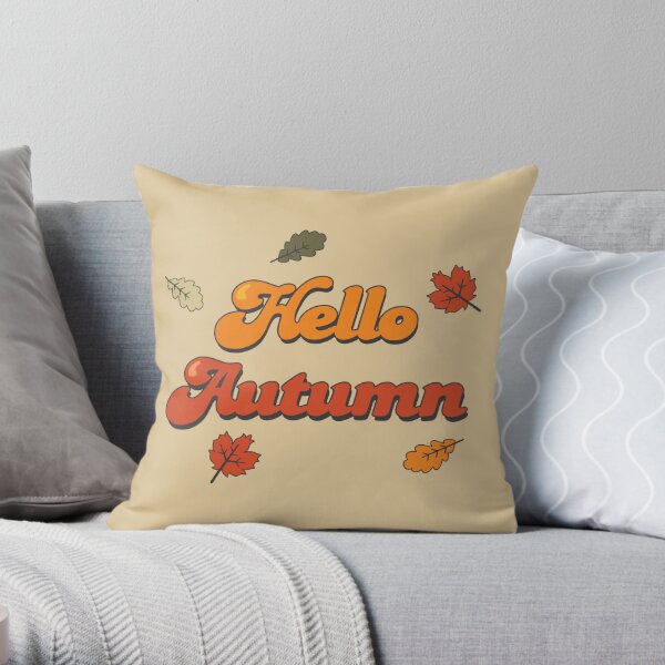 Hello Autumn- Woven Pillow