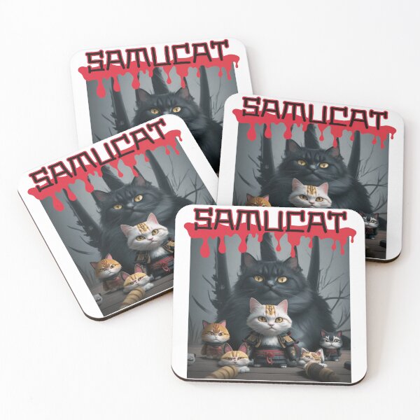 Item preview, Cat samurai warrior designed and sold by bosshood4d.