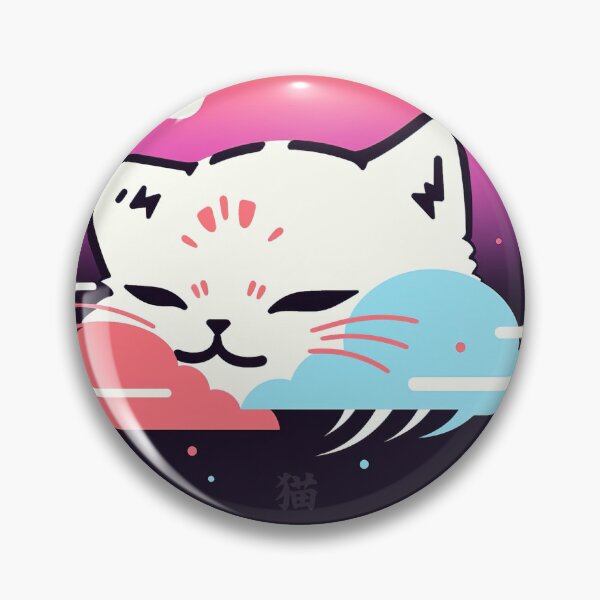 Item preview, Vintage Neko in the Cloud 1.0 - Dreamy Cat Print designed and sold by 999Memento.