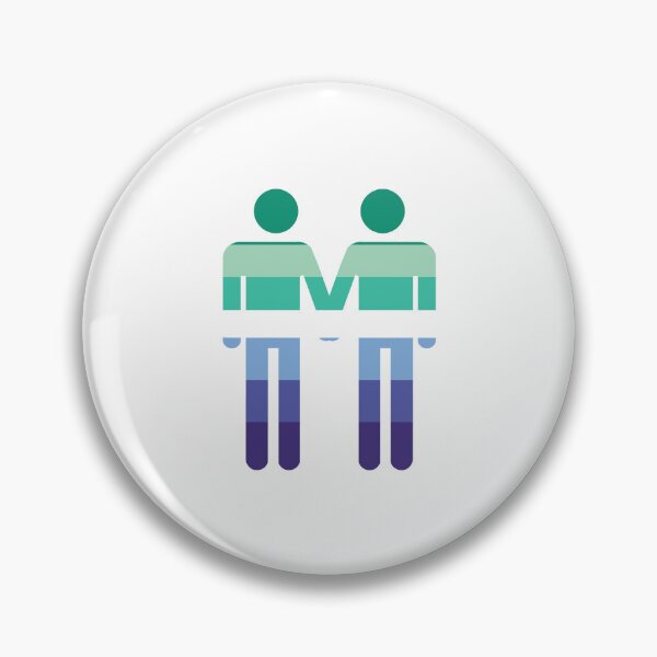 Item preview, vincien gay flag man with man couple or best friends bathroom sign designed and sold by saint-shores.