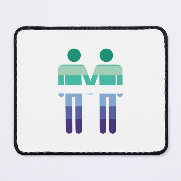 Item preview, vincien gay flag man with man couple or best friends bathroom sign designed and sold by saint-shores.