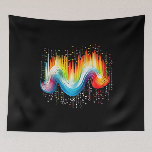 Item preview, **Colorful Wave Art** - A vibrant and dynamic digital art piece that captures the beauty and movement of a wave. designed and sold by alaa-mously.