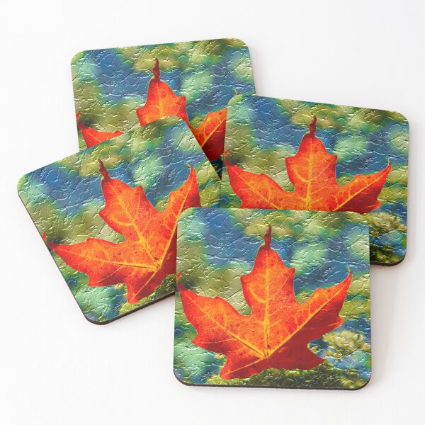 Item preview, Orange Leaf Acrylic Background designed and sold by BostonArcImage.