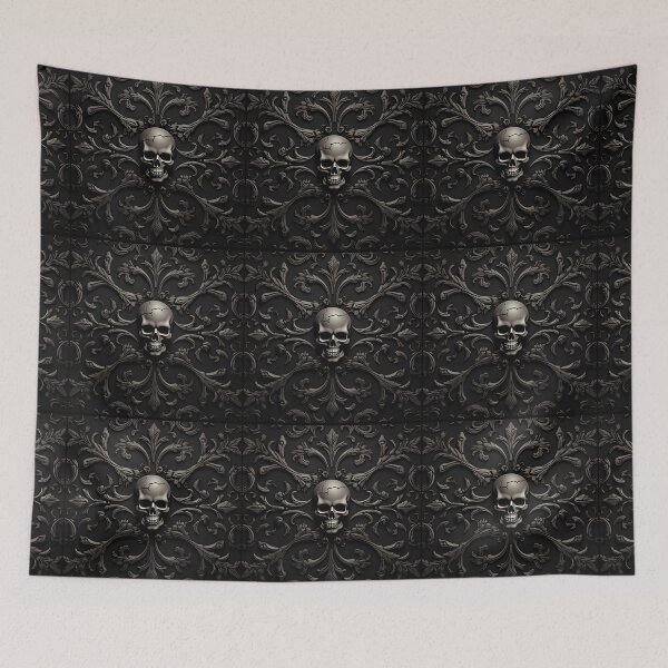 Item preview, The Black Cracked Skull  designed and sold by ticklemyfancies.