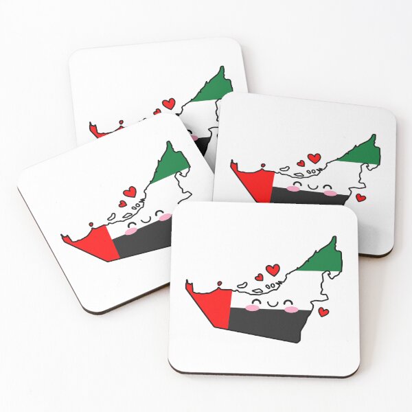 Item preview, United Arab Emirates UAE Flag Map Smile with Love designed and sold by pixelsparkzone.