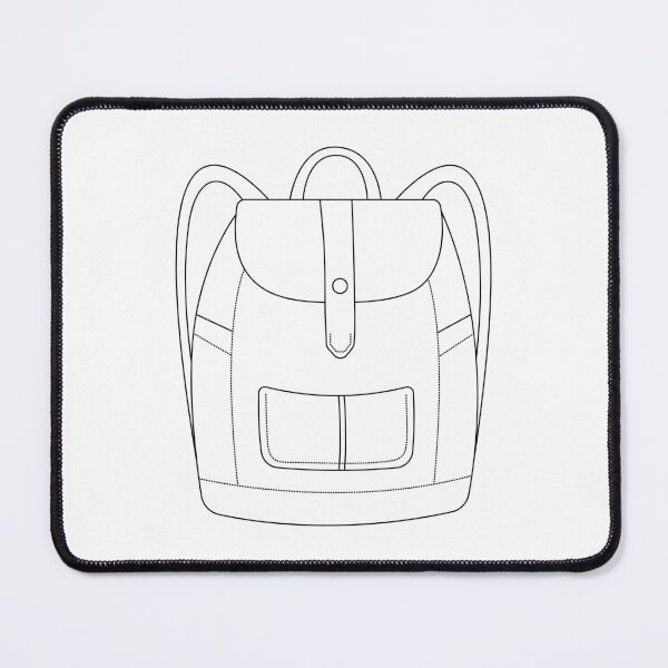 Item preview, Black line backpack for school and travel designed and sold by OM-lova.
