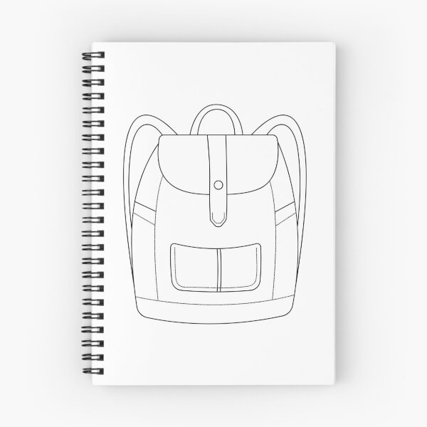 Item preview, Black line backpack for school and travel designed and sold by OM-lova.