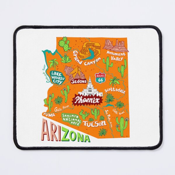 Item preview, Arizona State Map: Cities and Landmarks designed and sold by wademcmillan.