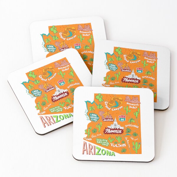 Item preview, Arizona State Map: Cities and Landmarks designed and sold by wademcmillan.