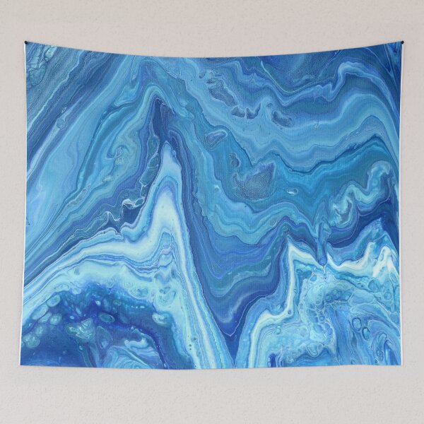 Item preview, Blue Geode: Acrylic Pour Painting designed and sold by Bethany Christensen.