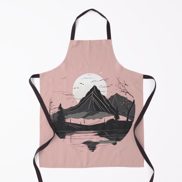 Item preview, Enigmatic Mountain Majesty: Pink and Black Landscape designed and sold by ObscureElegance.