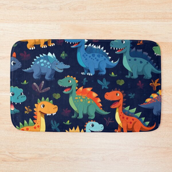Item preview, Prehistoric pattern of tiny fierce dinosaurs designed and sold by liana campbell.