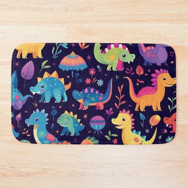Item preview, Prehistoric pattern of tiny dinosaurs designed and sold by liana campbell.