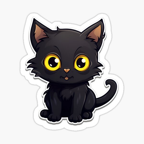 Kawaii Black Cat Stickers