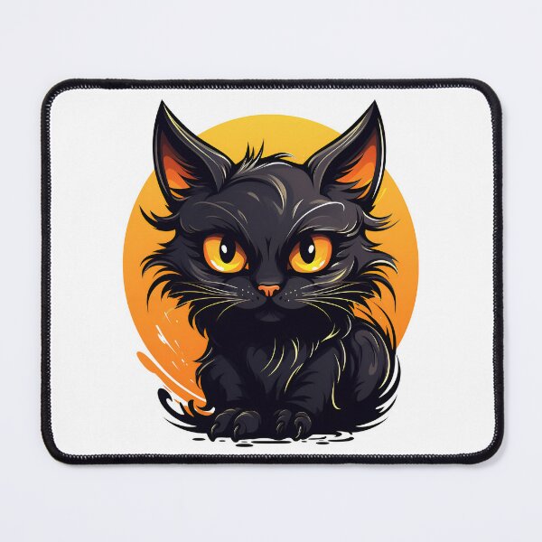 Cartoon Style Cute Black Kitty Black Cat Halloween Black Cat Sticker Art  Prints and More Art Print for Sale by Kevin Lou