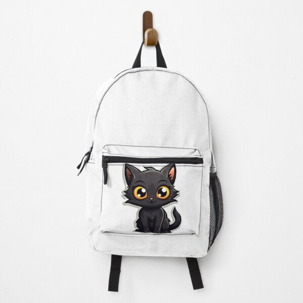 Item preview, Cartoon Style Cute Black Kitty Black Cat Halloween Black Cat Sticker Art Prints and More designed and sold by Kevin Lou.