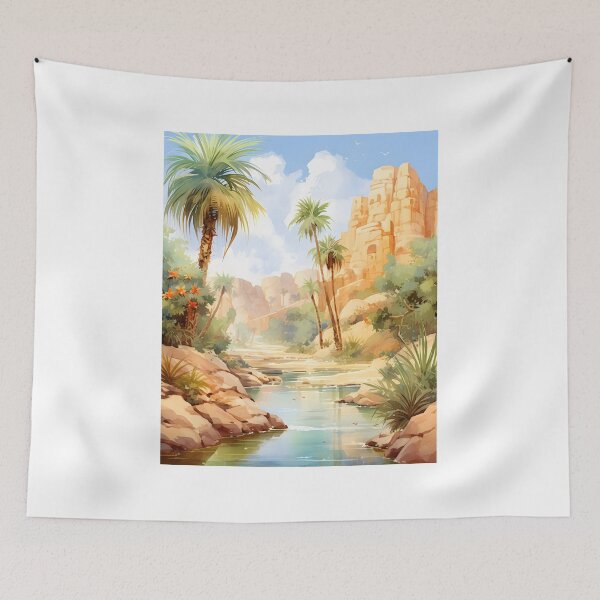 Item preview, Oasis Elegance: Watercolor Desert Scene designed and sold by Shirtastically.