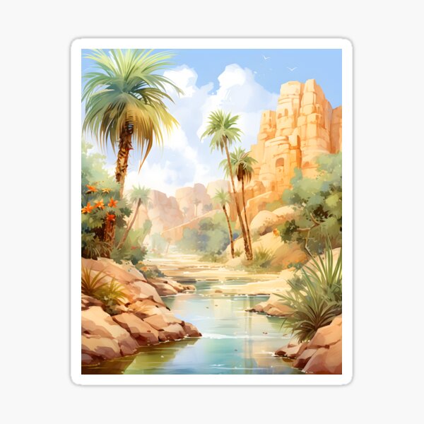 Item preview, Oasis Elegance: Watercolor Desert Scene designed and sold by Shirtastically.