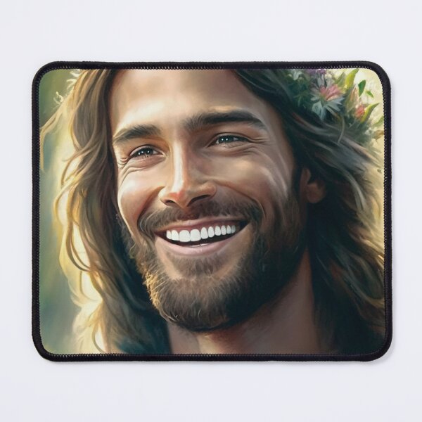 Item preview, Jesus Christ wearing a flower crown, Sacred Masculine, Faith, Divine Mercy, Ashtar Command, Galactic Federation of Light designed and sold by Larah Vidotto.
