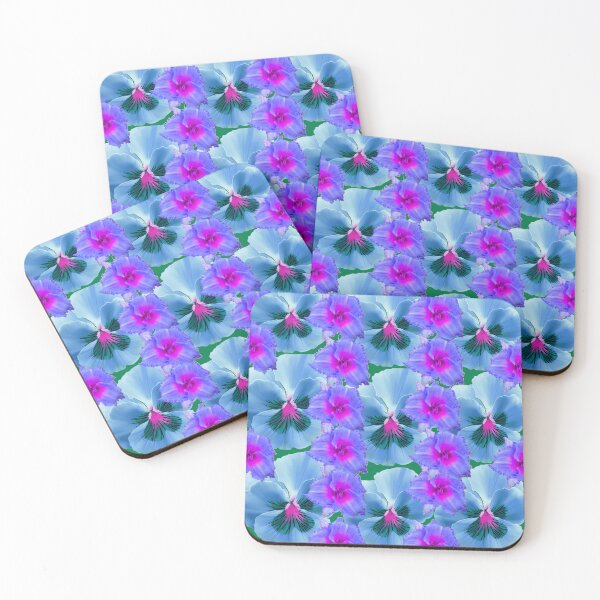 Item preview, BLUE PANSY PATTERN  PURPLE LILY GARDEN ART designed and sold by sharlesart.