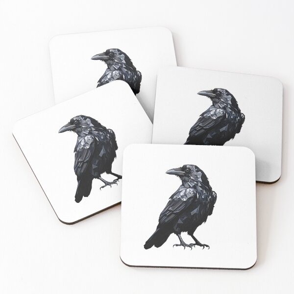 Item preview, Polygon crow art designed and sold by InkCreato.