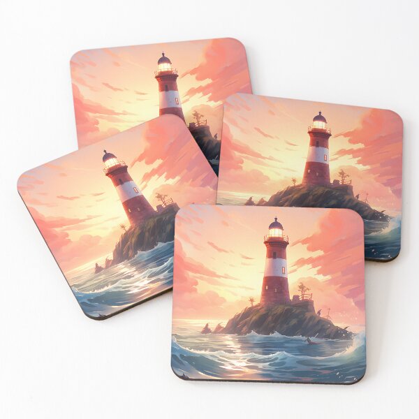 Item preview, Lighthouse Lullaby: Watercolor Dusk Scene designed and sold by Shirtastically.