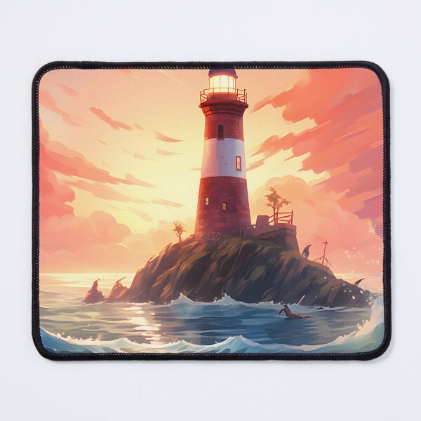 Item preview, Lighthouse Lullaby: Watercolor Dusk Scene designed and sold by Shirtastically.