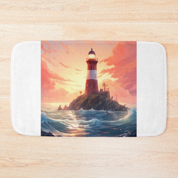 Item preview, Lighthouse Lullaby: Watercolor Dusk Scene designed and sold by Shirtastically.
