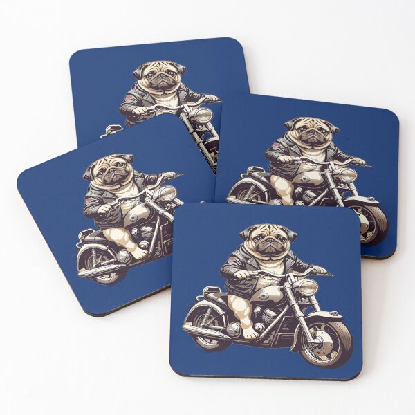 Item preview, Pug Riding Motorcycle Pug Motorbike T Shirt Merch designed and sold by PRINTS2HOT.