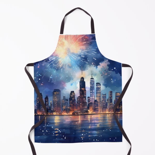 Item preview, City Lights: Watercolor Skyline designed and sold by Shirtastically.