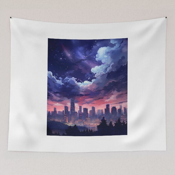 Item preview, Nighttime Novelties: Watercolor City Scene designed and sold by Shirtastically.