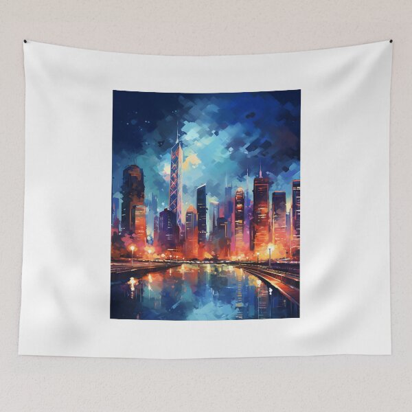 Item preview, Urban Unwind: A Watercolor Cityscape designed and sold by Shirtastically.