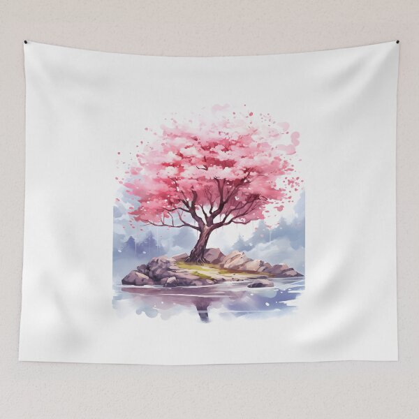 Item preview, Cherry Charm: Watercolor Tree Scene designed and sold by Shirtastically.