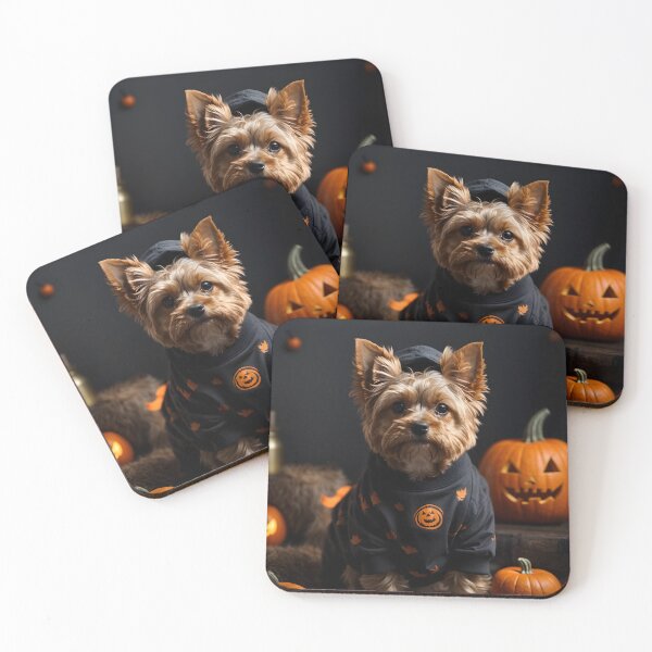 Item preview, Paws & Pumpkins: A Yorkie Dog's Halloween designed and sold by digiscapeart.