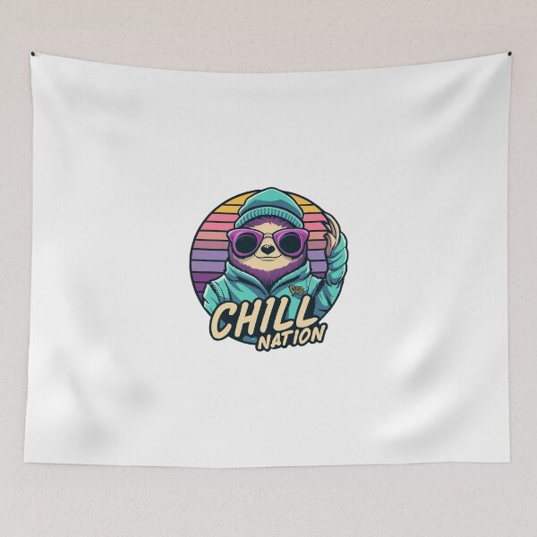 Item preview, Retro Sloth Chill Nation designed and sold by RemyTub.