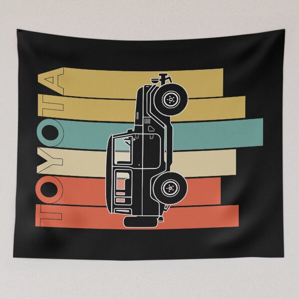 Item preview, FJ40 Land Cruiser Retro Silhouette (on black)  designed and sold by Groenendijk.