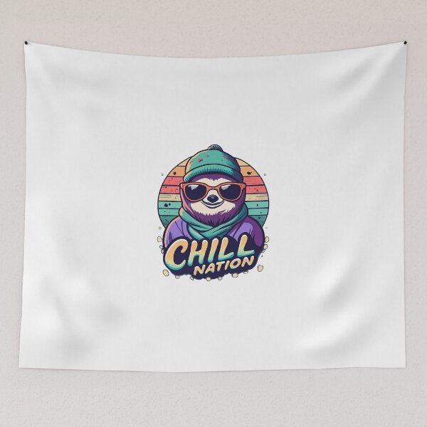 Item preview, Retro Sloth Chill Nation designed and sold by RemyTub.