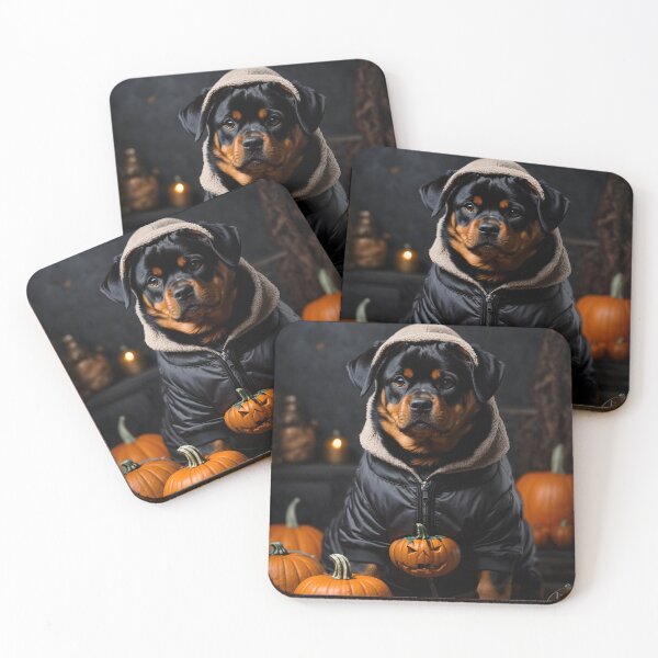Item preview, Paws & Pumpkins: A Rottweiler Dog's Halloween designed and sold by digiscapeart.