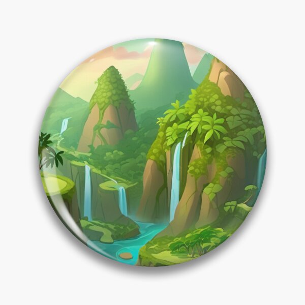 Item preview, Tropical Hill Illustration designed and sold by Hney-5.