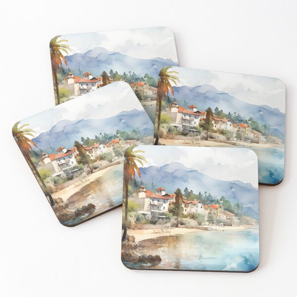 Item preview, Seaside Serenity: Watercolor Town designed and sold by Shirtastically.