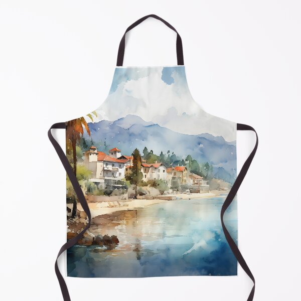 Item preview, Seaside Serenity: Watercolor Town designed and sold by Shirtastically.