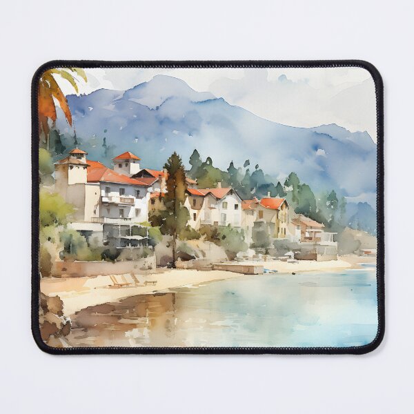 Item preview, Seaside Serenity: Watercolor Town designed and sold by Shirtastically.