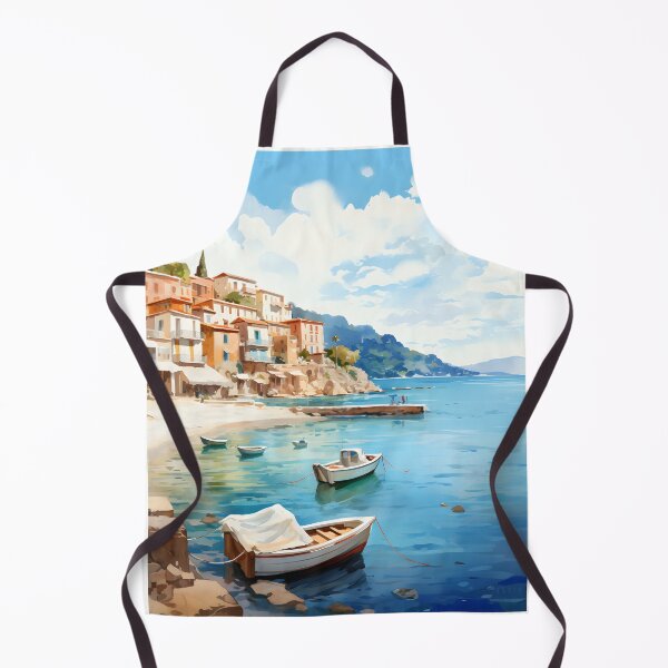 Item preview, Coastal Charm: Watercolor Seaside Scene designed and sold by Shirtastically.