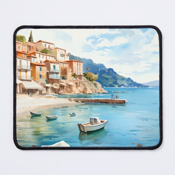 Item preview, Coastal Charm: Watercolor Seaside Scene designed and sold by Shirtastically.