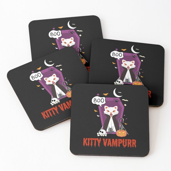 Item preview, Kitty Vampurr Halloween designed and sold by SunnyFunnyArt.