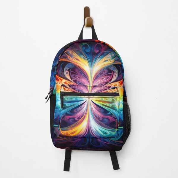 Item preview, An abstract color field painting of a colorful butterfly in the style of dynamic energy flows designed and sold by AI-Only Creations.