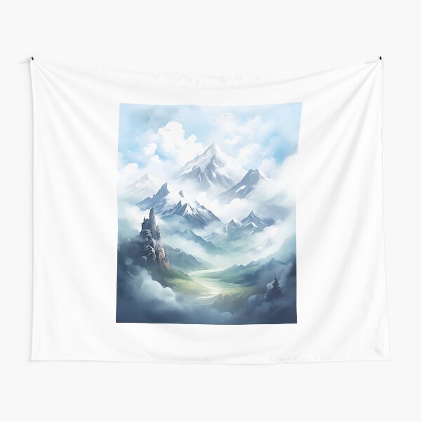 Item preview, Majestic Peaks: Watercolor Mountainscape designed and sold by Shirtastically.